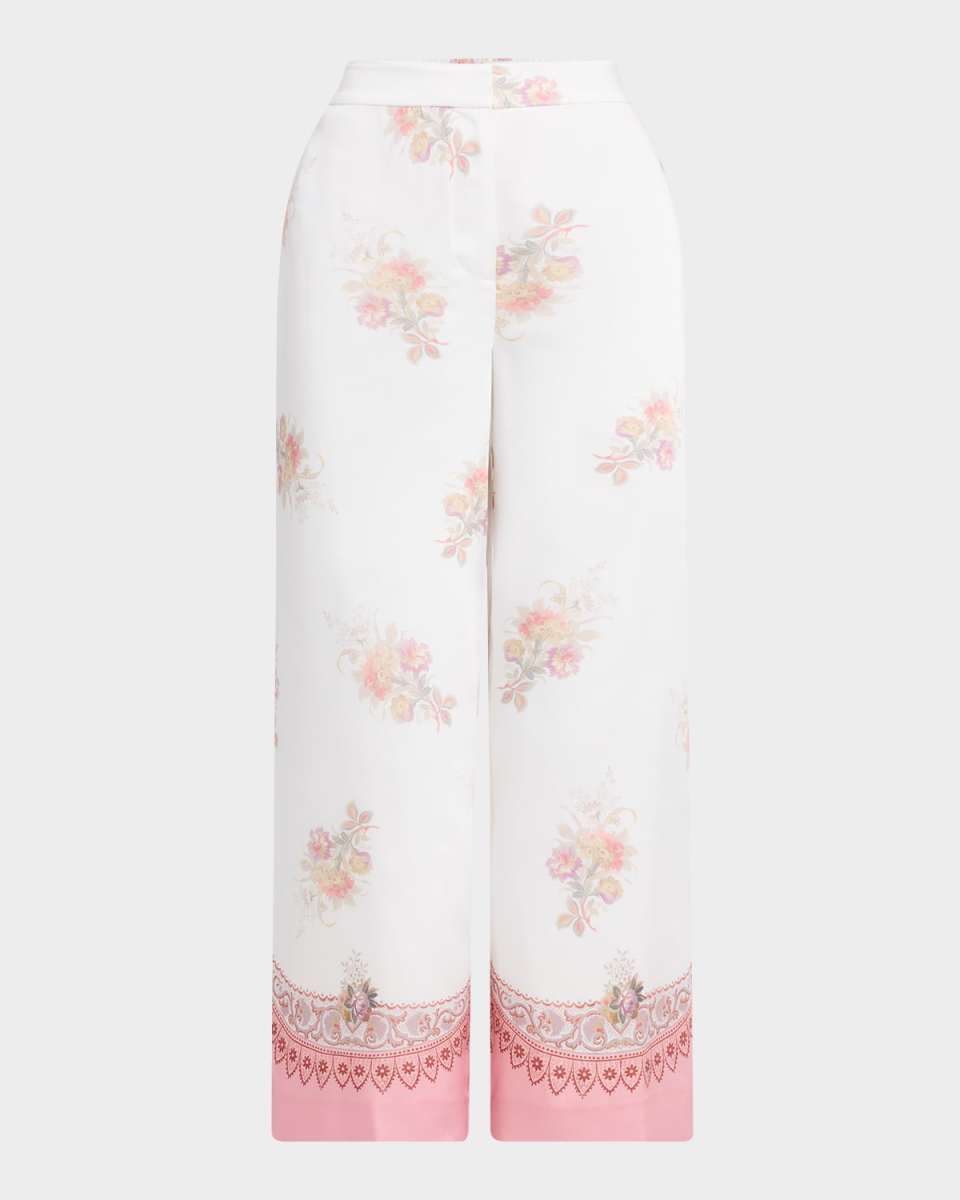 Zoe Cropped Floral-Print Pants